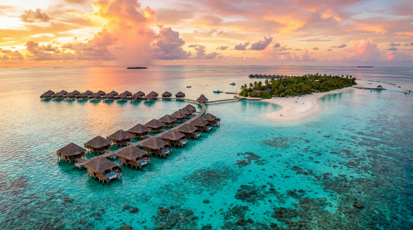 Maldives overwater bungalow and turquoise lagoon — affordable Maldives travel guide